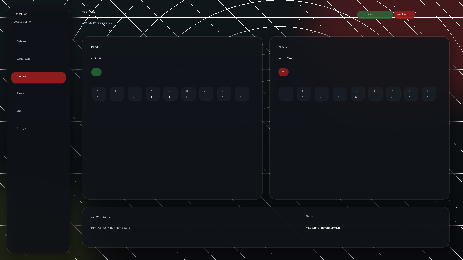 League and Tournament match workflow preview